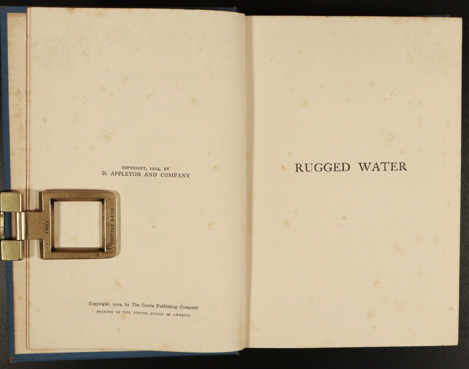 1924 Rugged Water by Joseph C. Lincoln 1st Edition Antique American Fiction Book