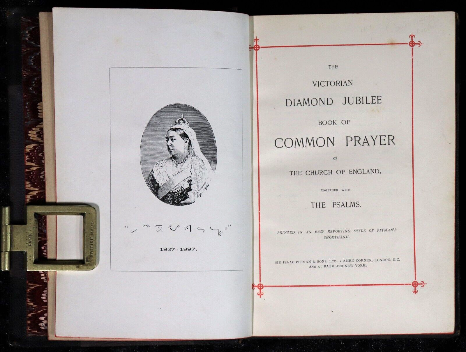 Victorian Diamond Jubilee Book Of Common Prayer - 1897 - Antique Theology Book - 0